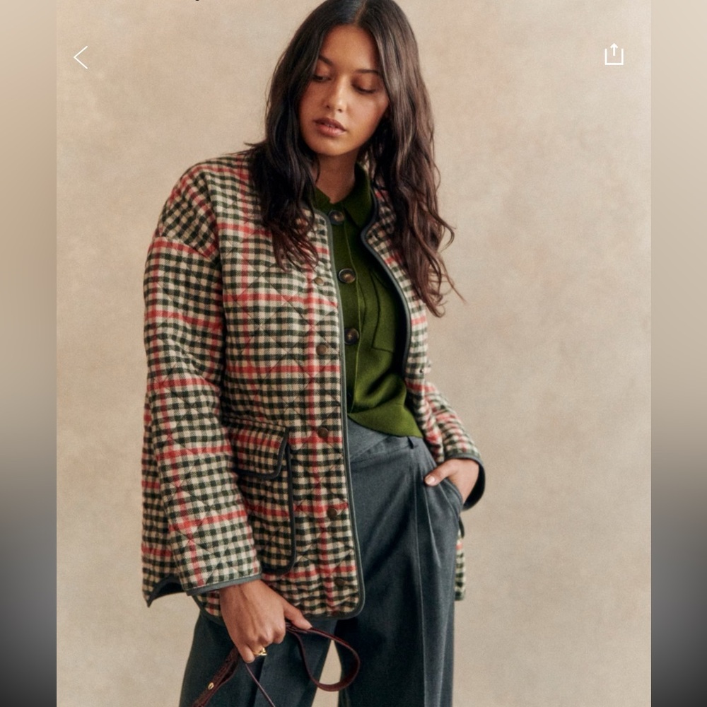 Farel Sézane Plaid Blazer